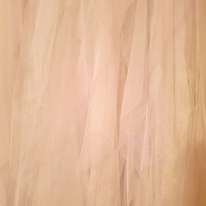 Sheer White layered tulle skirt with no undweslip